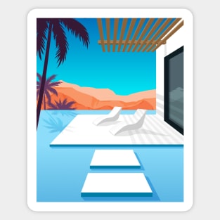 Minimalism - Infinity pool Sticker